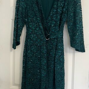 Connected Apparel Teal Dress
